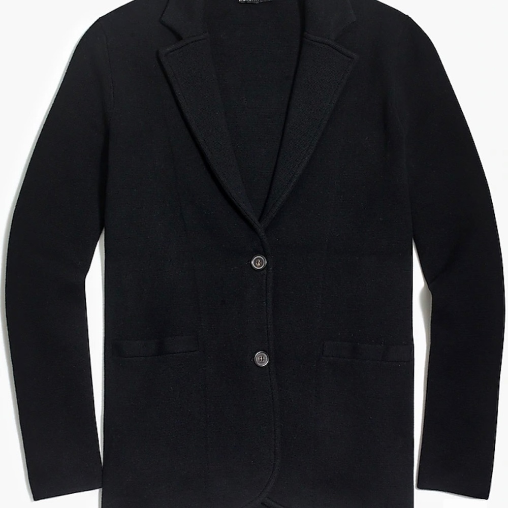 J Crew Factory Sweater Blazer Black Sz XXS - Picture 4 of 9